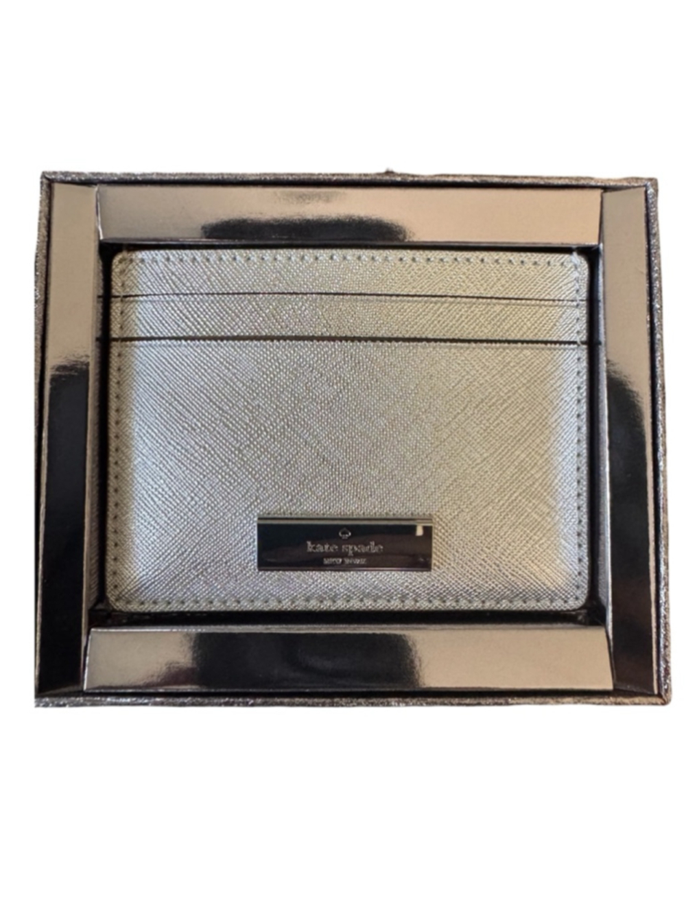 kate spade Silver Metallic Card Holder - Picture 3 of 6